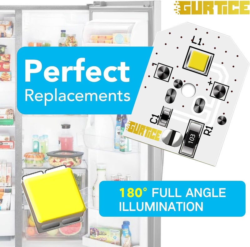 Gurtice حزمة محدثة جديدة من 2 مصباح LED WR55X11132 WR55X25754 للثلاجة GE بديل WR55X30602 WR55X26486 PS4704284 3033142 EAP12172918 AP6261806 - Image 3